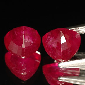 Gemas de rubí rojo natural de  ct, trillón, VS-SI
