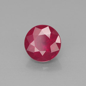 Rubí rojo natural de 1,87 ct, corte redondo, VS-SI