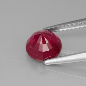Rubí rojo natural de 1,87 ct, corte redondo, VS-SI