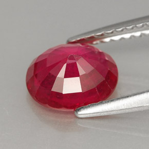 Rubí rojo natural de 1,60 ct, corte óvalo, VS-SI
