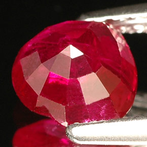 Rubí rojo natural de 1,26 ct, forma de corazón, VS-SI