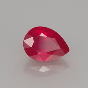 Rubí rojo natural de 1,13 ct, en forma de pera, VS-SI