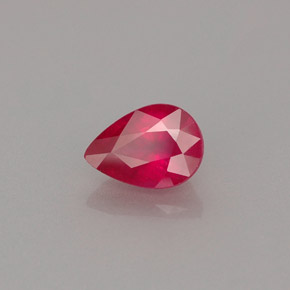Rubí rojo natural de 1,06 ct, en forma de pera, VS-SI