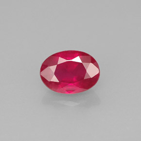 Rubí rojo natural de 1,13 ct, corte óvalo, VS-SI