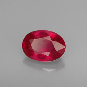 Rubí rojo natural de 1,16 ct, corte óvalo, VS-SI