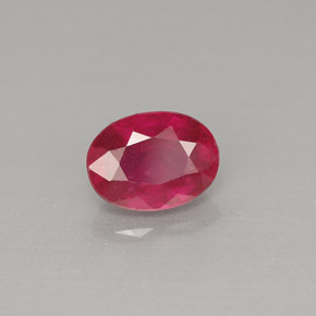 Rubí rojo natural de 1,26 ct, corte óvalo, VS-SI