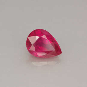 Rubí rojo natural de 1,05 ct, en forma de pera, VS-SI