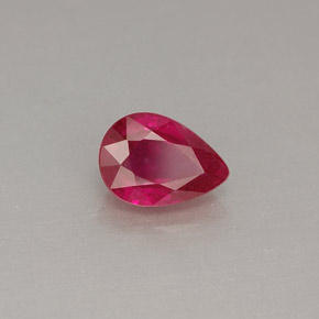 Rubí rojo natural de 1,00 ct, en forma de pera, VS-SI
