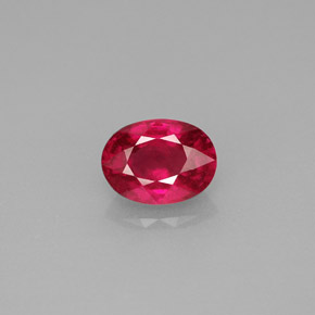 Rubí rojo natural de 1,14 ct, corte óvalo, VS-SI