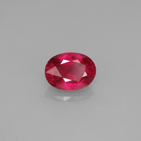 Rubí rojo natural de 1,14 ct, corte óvalo, VS-SI