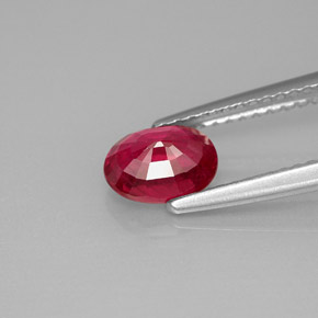 Rubí rojo natural de 1,14 ct, corte óvalo, VS-SI