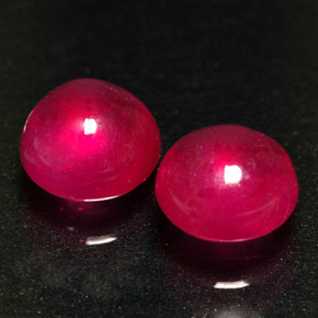 Gemas de rubí rojo natural de  ct, transparente, transparente / translúcido