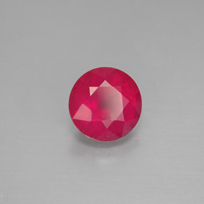 Rubí rojo natural de 1,40 ct, corte redondo, VS-SI