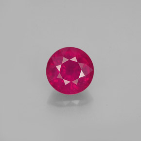 Rubí rojo natural de 1,35 ct, corte redondo, VS-SI