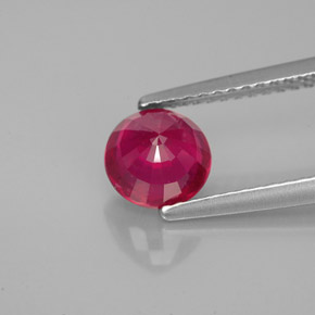 Rubí rojo natural de 1,35 ct, corte redondo, VS-SI