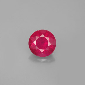 Rubí rojo natural de 1,14 ct, corte redondo, VS-SI