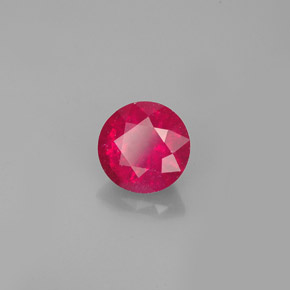 Rubí rojo natural de 1,14 ct, corte redondo, VS-SI