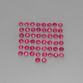 Gemas de rubí rojo natural de  ct, corte redondo, VS-SI