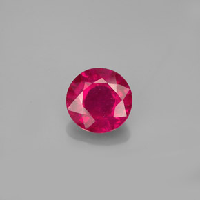 Rubí rojo natural de 1,50 ct, corte redondo, VS-SI