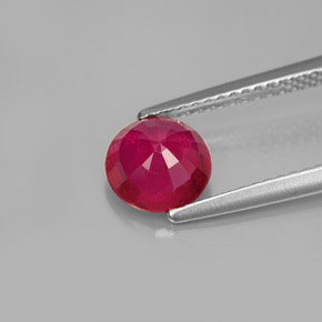 Rubí rojo natural de 1,50 ct, corte redondo, VS-SI