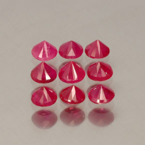 Gemas de rubí rojo natural de  ct, corte redondo, VS-SI
