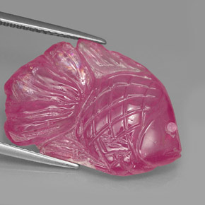 Rubí rosa natural de 21,42 ct, transparente, transparente / translúcido