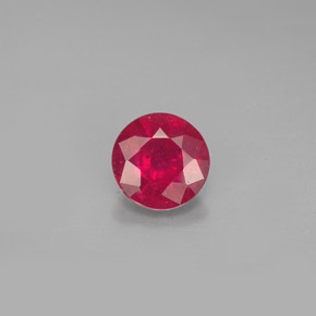 Rubí rojo natural de 1,26 ct, corte redondo, VS-SI