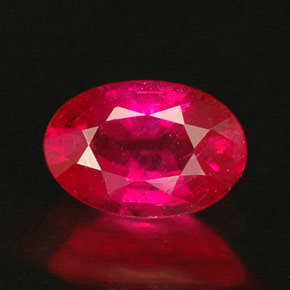 Rubí rosa natural de 0,59 ct, corte óvalo, SI