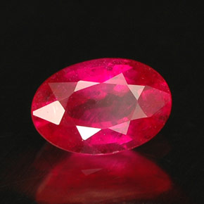 Rubí rosa natural de 0,59 ct, corte óvalo, SI