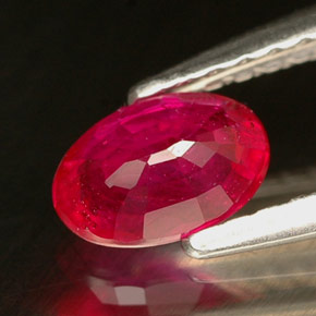 Rubí rosa natural de 0,59 ct, corte óvalo, SI