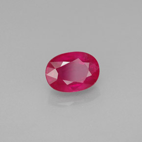 Rubí rojo natural de 1,40 ct, corte óvalo, VS-SI