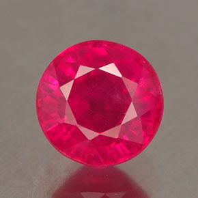 Rubí rosa natural de 1,58 ct, corte redondo, SI