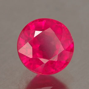 Rubí rosa natural de 1,58 ct, corte redondo, SI