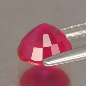 Rubí rosa natural de 1,58 ct, corte redondo, SI