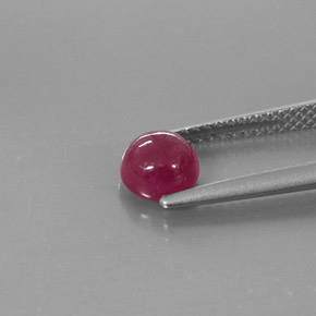 Rubí rojo natural de 1,43 ct, transparente, transparente / translúcido