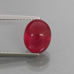 Rubí rojo natural de 4,18 ct, transparente, transparente / translúcido