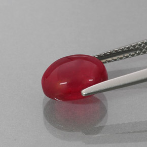 Rubí rojo natural de 4,18 ct, transparente, transparente / translúcido