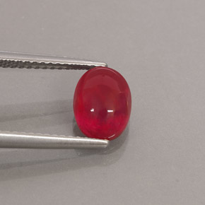 Rubí rojo natural de 2,46 ct, transparente, transparente / translúcido