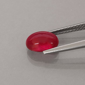 Rubí rojo natural de 2,46 ct, transparente, transparente / translúcido
