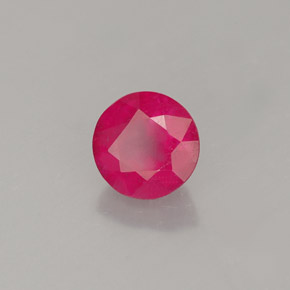 Rubí rojo natural de 1,33 ct, corte redondo, VS-SI