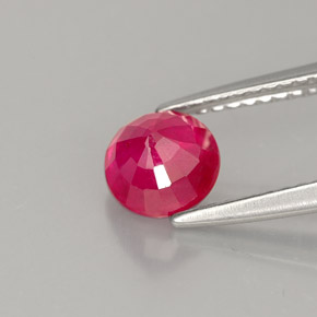 Rubí rojo natural de 1,33 ct, corte redondo, VS-SI