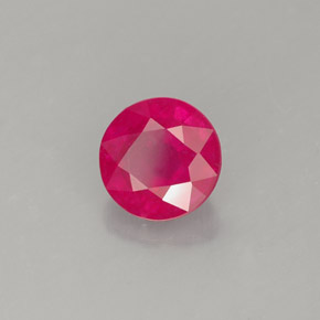 Rubí rojo natural de 1,47 ct, corte redondo, VS-SI