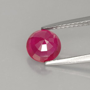 Rubí rojo natural de 1,47 ct, corte redondo, VS-SI