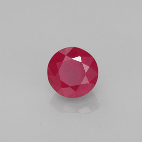 Rubí rojo natural de 1,25 ct, corte redondo, VS-SI