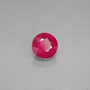 Rubí rojo natural de 1,27 ct, corte redondo, SI