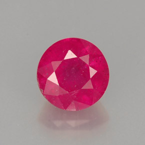 Rubí rojo natural de 1,17 ct, corte redondo, SI