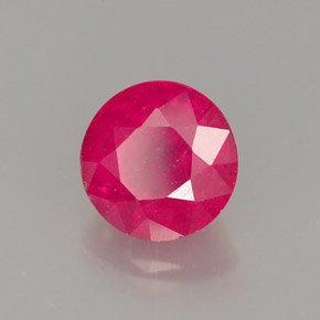 Rubí rojo natural de 1,17 ct, corte redondo, SI
