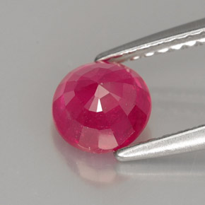 Rubí rojo natural de 1,17 ct, corte redondo, SI