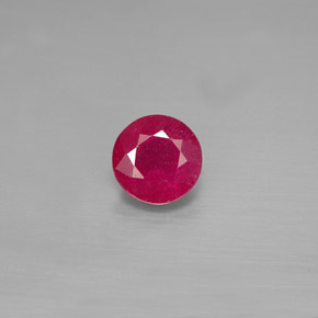 Rubí rojo natural de 1,10 ct, corte redondo, SI