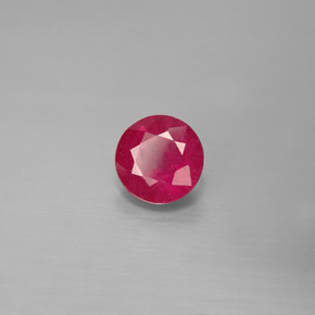 Rubí rojo natural de 1,10 ct, corte redondo, SI